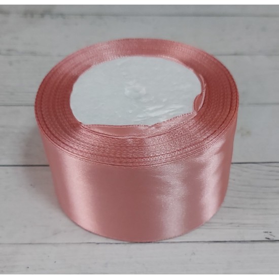 ОПТ Ленты атласные однотонные 5 см*25 ярдов цв. розовая пудра 75, цена за катушку